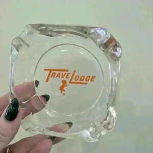 Vintage  travel lodge glass ashtray